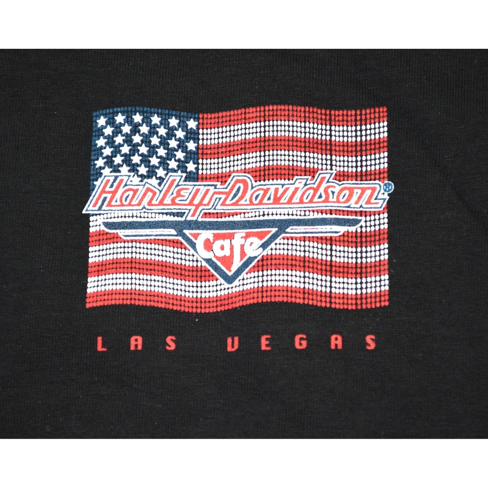 NWT Harley-Davidson Cafe Las Vegas T-Shirt Mens 2XL Worlds Heaviest Flag NWT - Picture 2 of 9